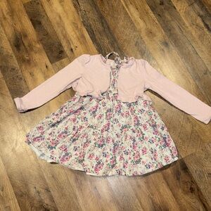 💐Toddler Girl Dress with Matching Crop Sweater